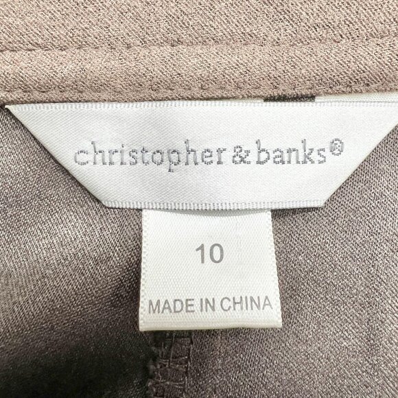 Christopher & Banks Brown Faux Suede A-Line Skirt Size 10 Machine Wash - Picture 4 of 7